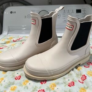 Hunter Cream Winter & Rain Boots